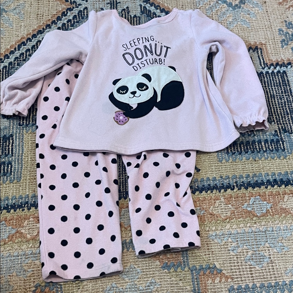 Pink Panda Donut Pajama Set for Kids